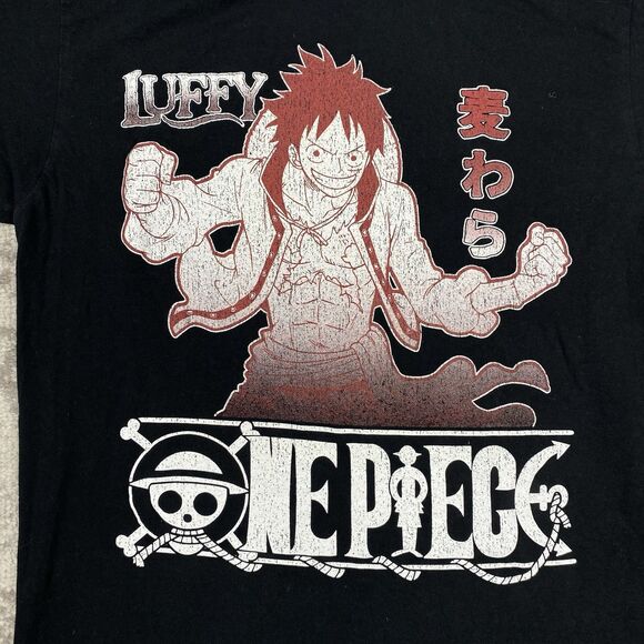 One Piece Anime T-Shirt Cotton Ripple Junction Luffy Print Shirt Size Small - Picture 3 of 6